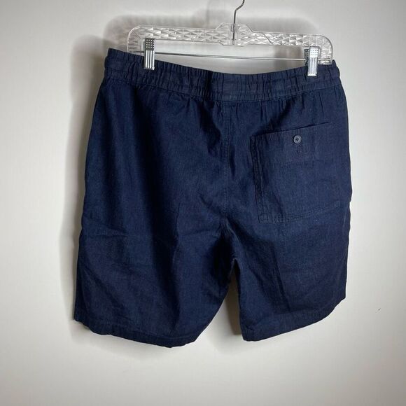 J Crew men’s size L Large blue stadium soft denim pull on elastic waist shorts - Picture 4 of 6